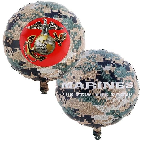 United States Marines Camo 18in Metallic Balloon 1ct