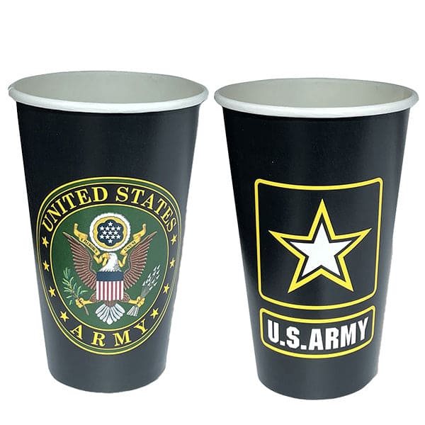 United States Army 16oz Paper Cups 8ct
