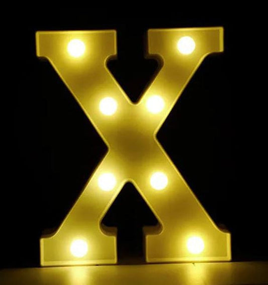 Gold 8in LED Light Letter X Centerpiece