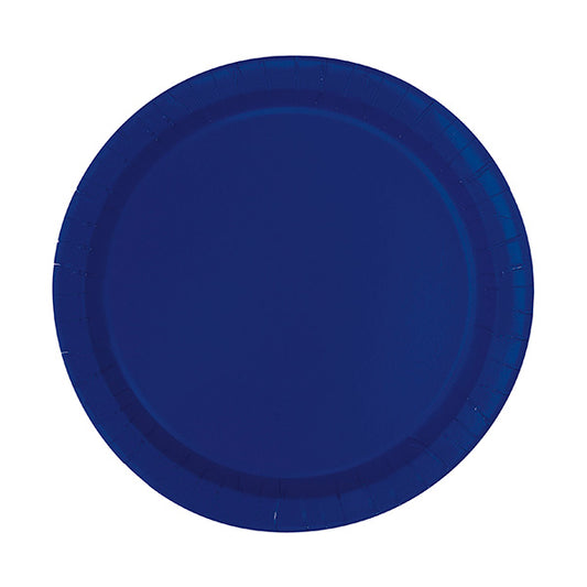 True Navy 7in Round Luncheon Paper Plates 20ct