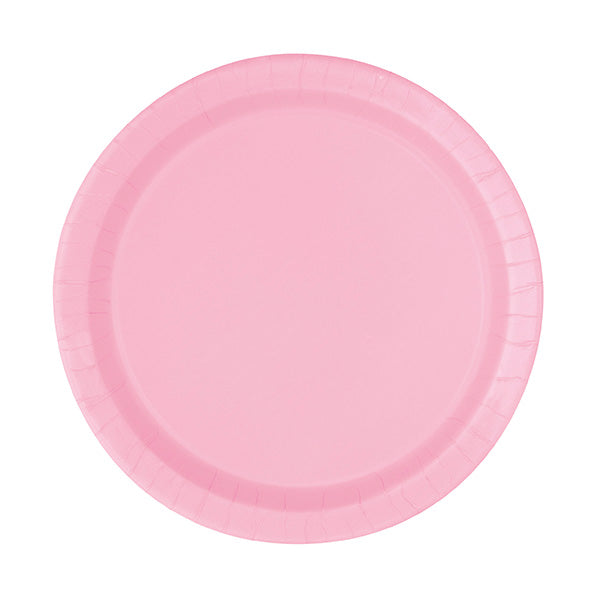 Pink 7in Round Luncheon Paper Plates 20ct