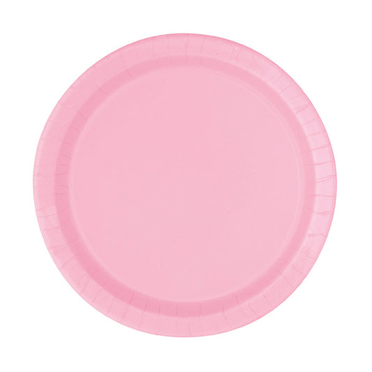 Pink 7in Round Luncheon Paper Plates 20ct