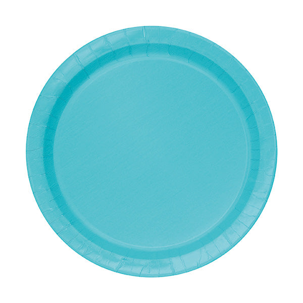 Teal Big Party Pack 7in Round Lunch Paper Plates 50ct