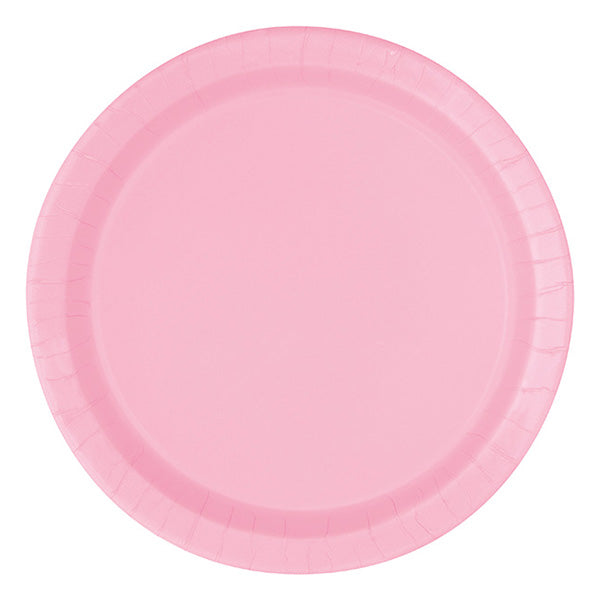 Pink 9in Round Dinner Paper Plates 20ct