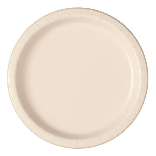 Vanilla 9in Round Dinner Paper Plates 20ct