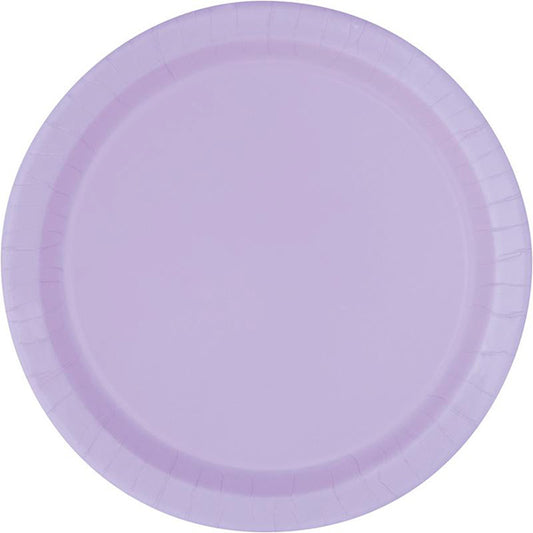 Lavender 9in Round Dinner Paper Plates 20ct