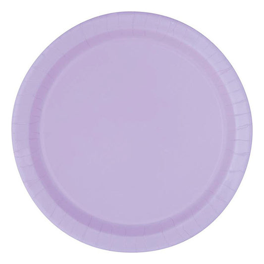 Lavender 9in Round Dinner Paper Plates 20ct