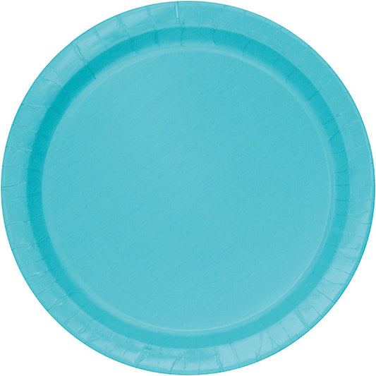 Teal Big Party Pack 9in Round Paper Plates 50ct