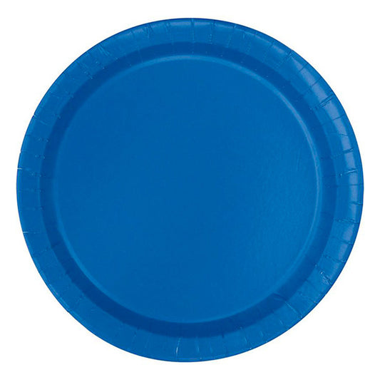 Royal Blue Big Party Pack 9in Round Dinner Paper Plates 50ct