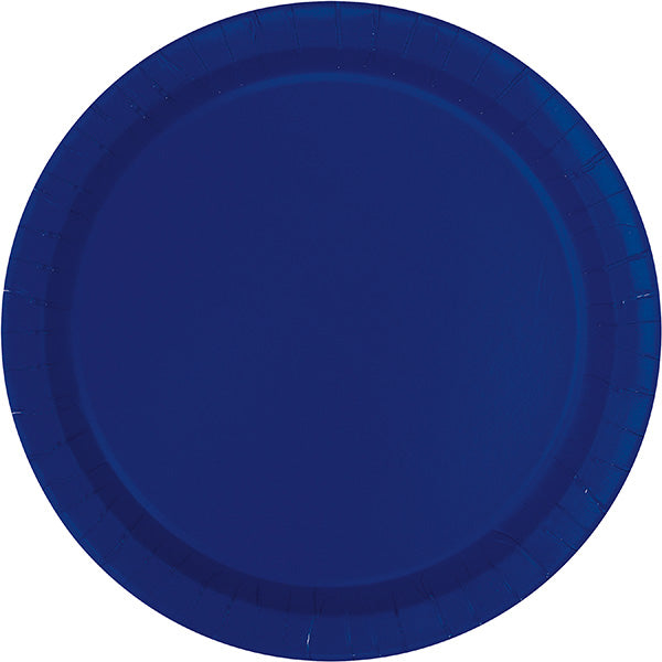True Navy Big Party Pack 9in Round Paper Plates 50ct