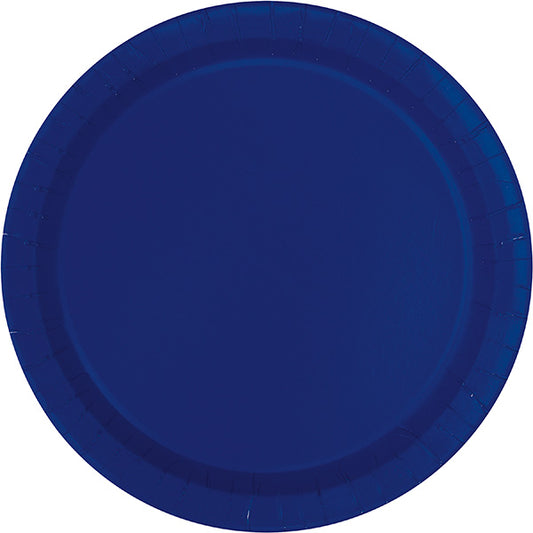 True Navy Big Party Pack 9in Round Paper Plates 50ct