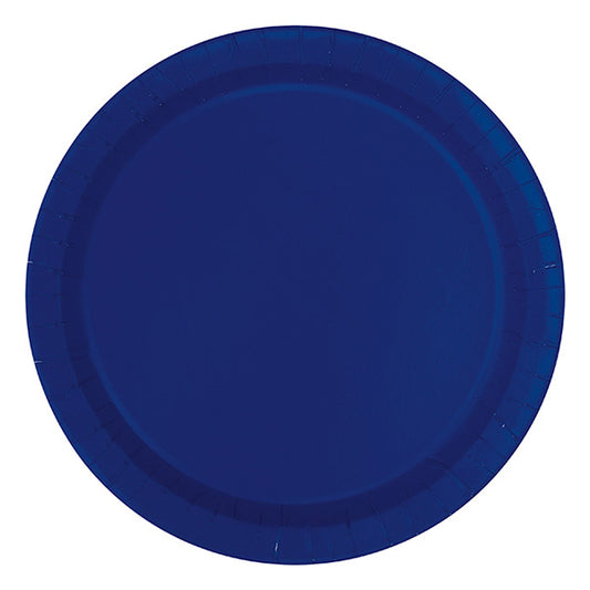 True Navy Big Party Pack 9in Round Dinner Paper Plates 50ct