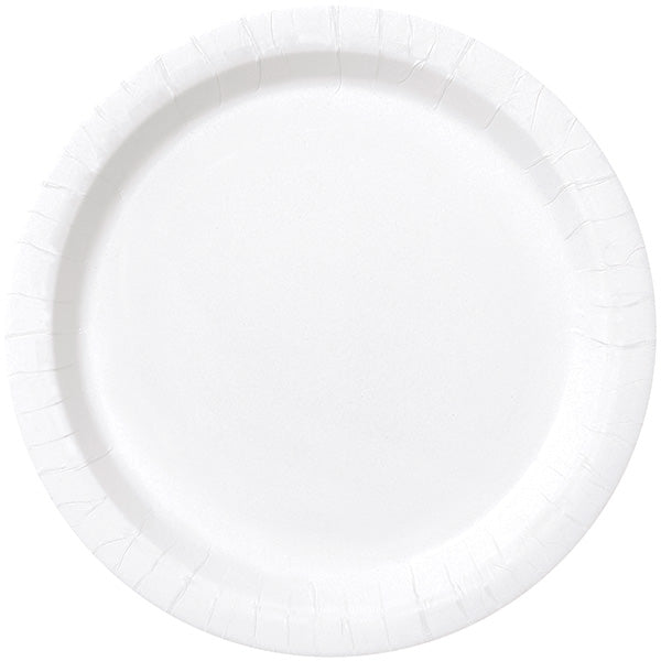 White10.5in Round Banquet Paper Plates 20ct