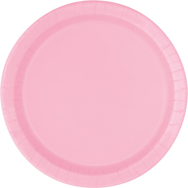 Pink 10.5in Round Banquet Paper Plates 20ct