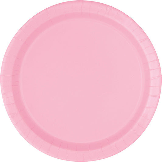 Pink 10.5in Round Banquet Paper Plates 20ct