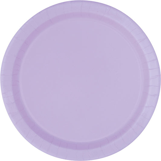 Lavender 10.5in Round Banquet Paper Plates 20ct