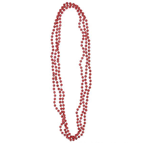 33" 7mm Red Bead Necklaces