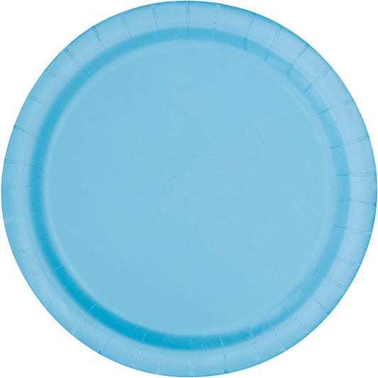 Powder Blue 10in Banquet Paper Plate 50ct
