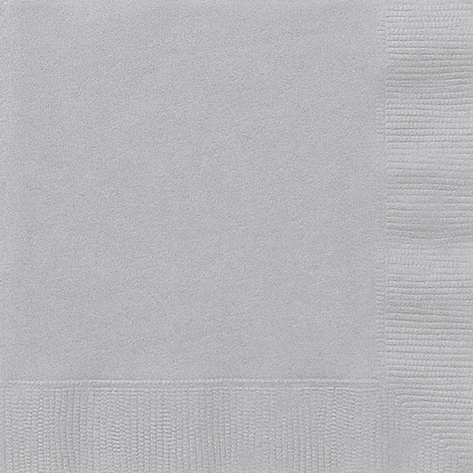 Silver Lunch Napkins 40ct