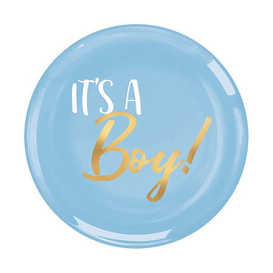 It's a Boy 7.5in Coupe Plastic Round Luncheon Plates