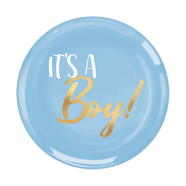 It's a Boy 7.5in Coupe Plastic Round Luncheon Plates