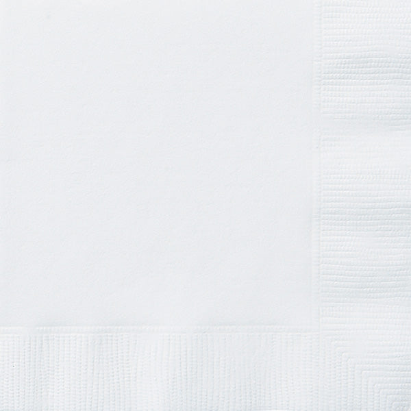 White Beverage Napkins 40ct