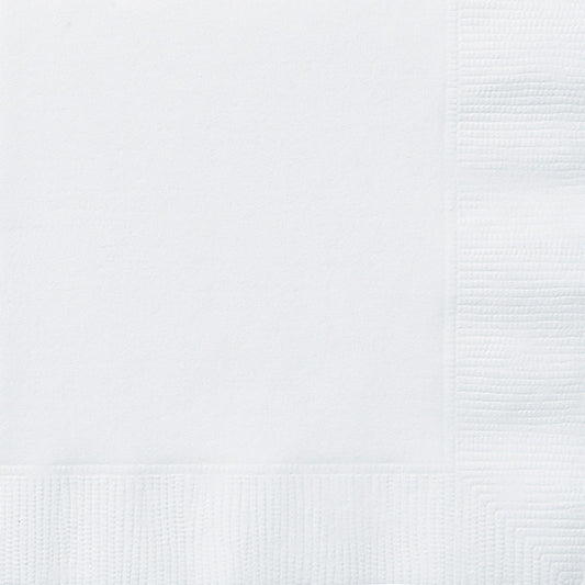 White Beverage Napkins 40ct