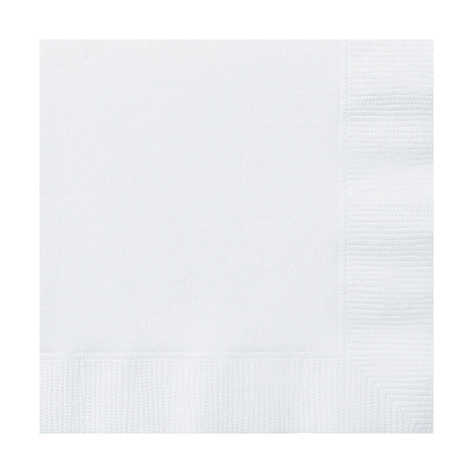 White Beverage Napkins 40ct