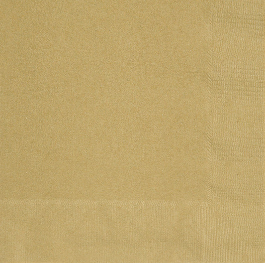 Gold Beverage Napkins 40ct