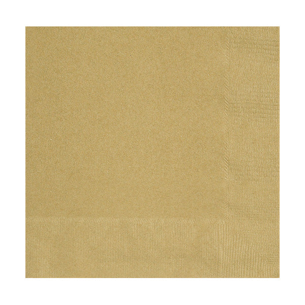 Gold Beverage Napkins 100ct