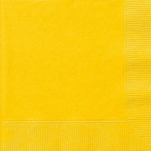 Yellow 2-ply Beverage Napkins 40ct
