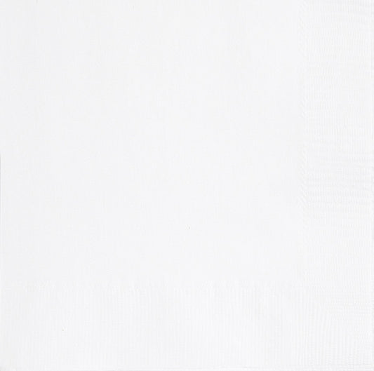 White Beverage Napkins 100ct