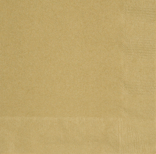 Gold Beverage Napkins 100ct