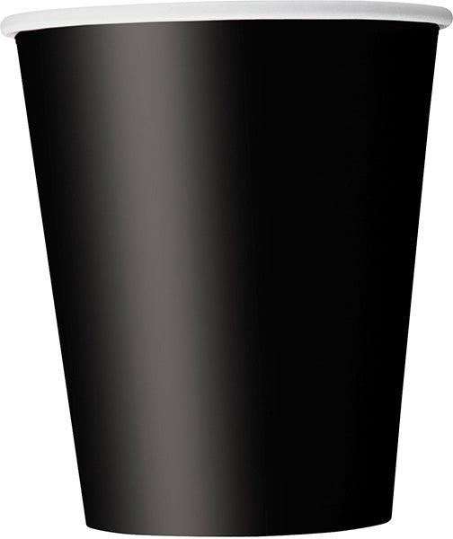 Black Paper Cups 9oz 20ct
