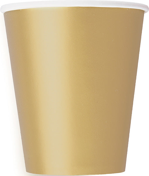 Gold Paper Cups 9oz 20ct