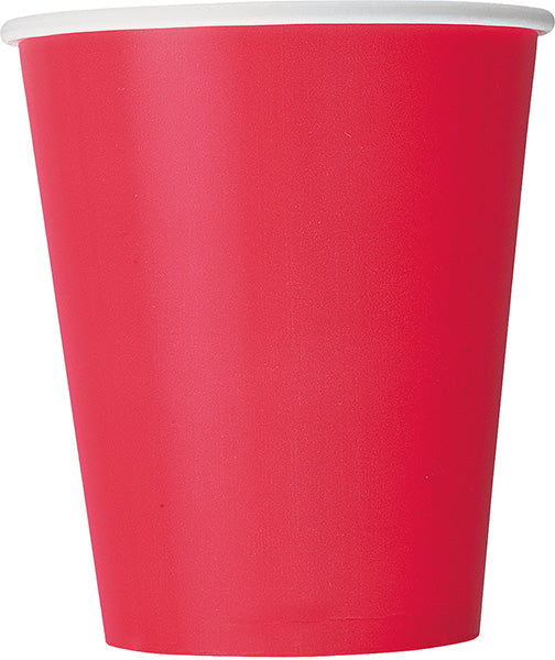 Red Paper Cups 9oz 20ct
