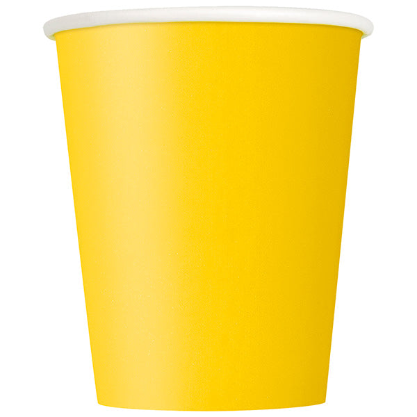 Yellow 9oz Paper Cups 20ct