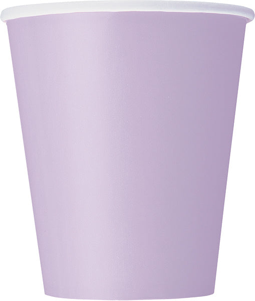 Lavender Paper Cups 9oz 20ct