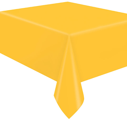 Yellow 54 x 108in Plastic Table Cover
