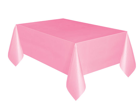 Pink 54 x 108in Plastic Table Cover