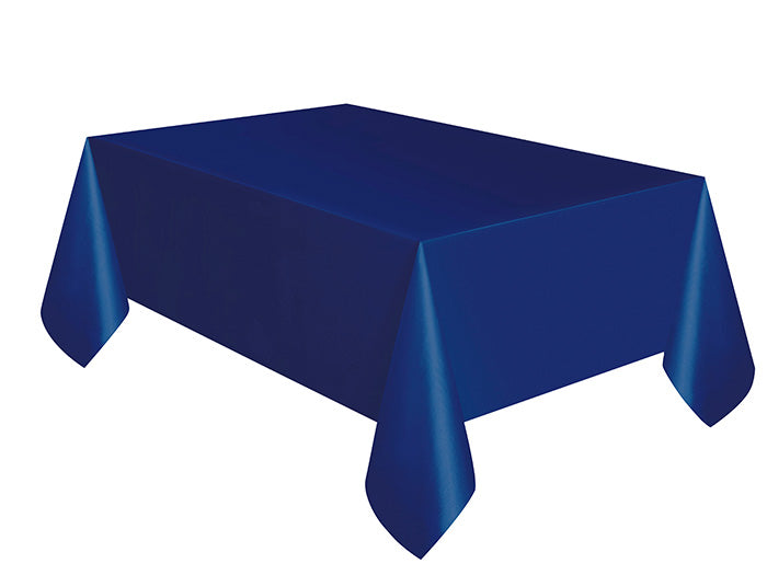 True Blue 54 x 108in Plastic Table Cover