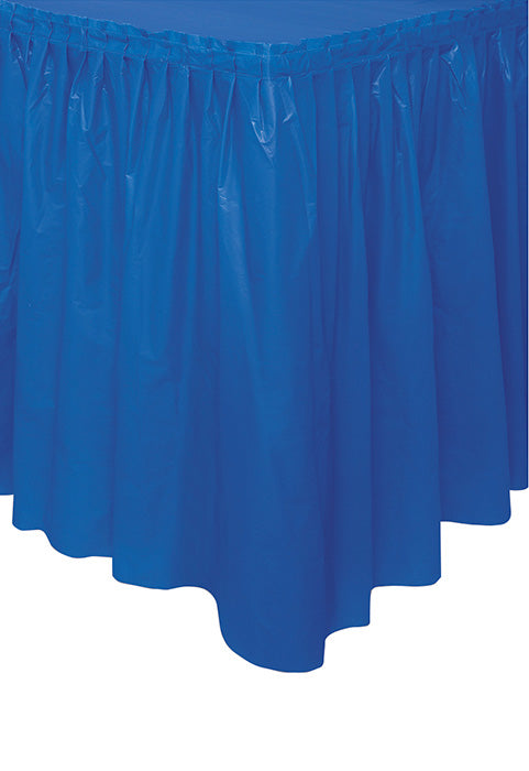 Royal Blue Plastic 21in x 29in Tableskirt
