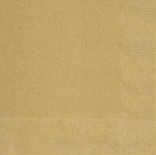 Gold Big Pack Lunch Napkins 100ct