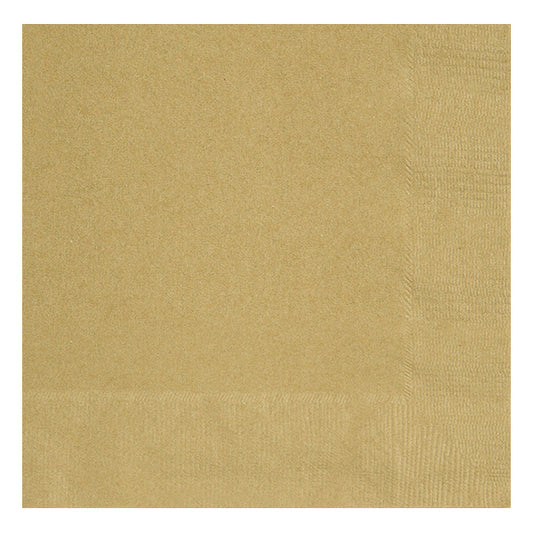 Gold Big Pack Luncheon Napkins 100ct