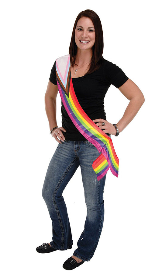 Pride Flag Satin Adult Sash