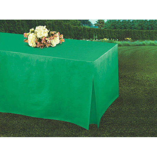 Flannel Backed Table Cover 54in x 108in - Festive Green