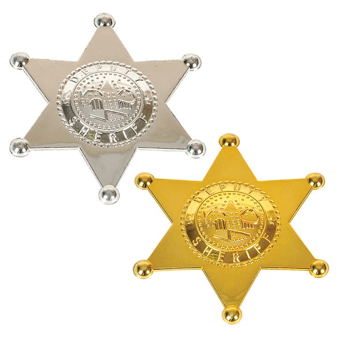 Plastic Sheriff Badges 12ct