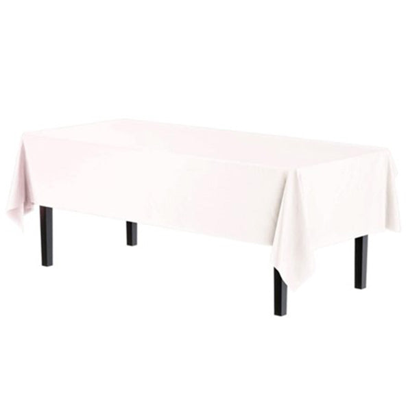 White 54 x 108in Plastic Table Cover