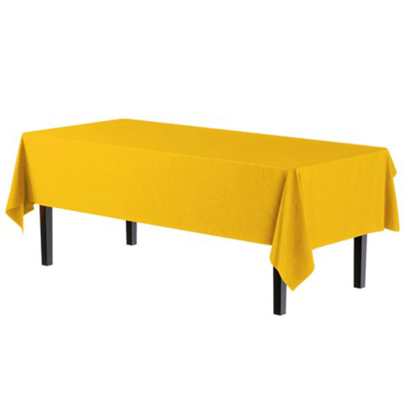 Yellow 54 x 108in Plastic Table Cover