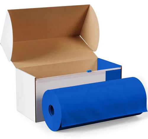 Dark Blue - 54in x 100ft Boxed Plastic Table Roll